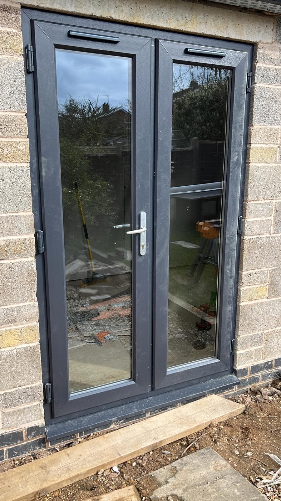 Close up of Garage bifold door