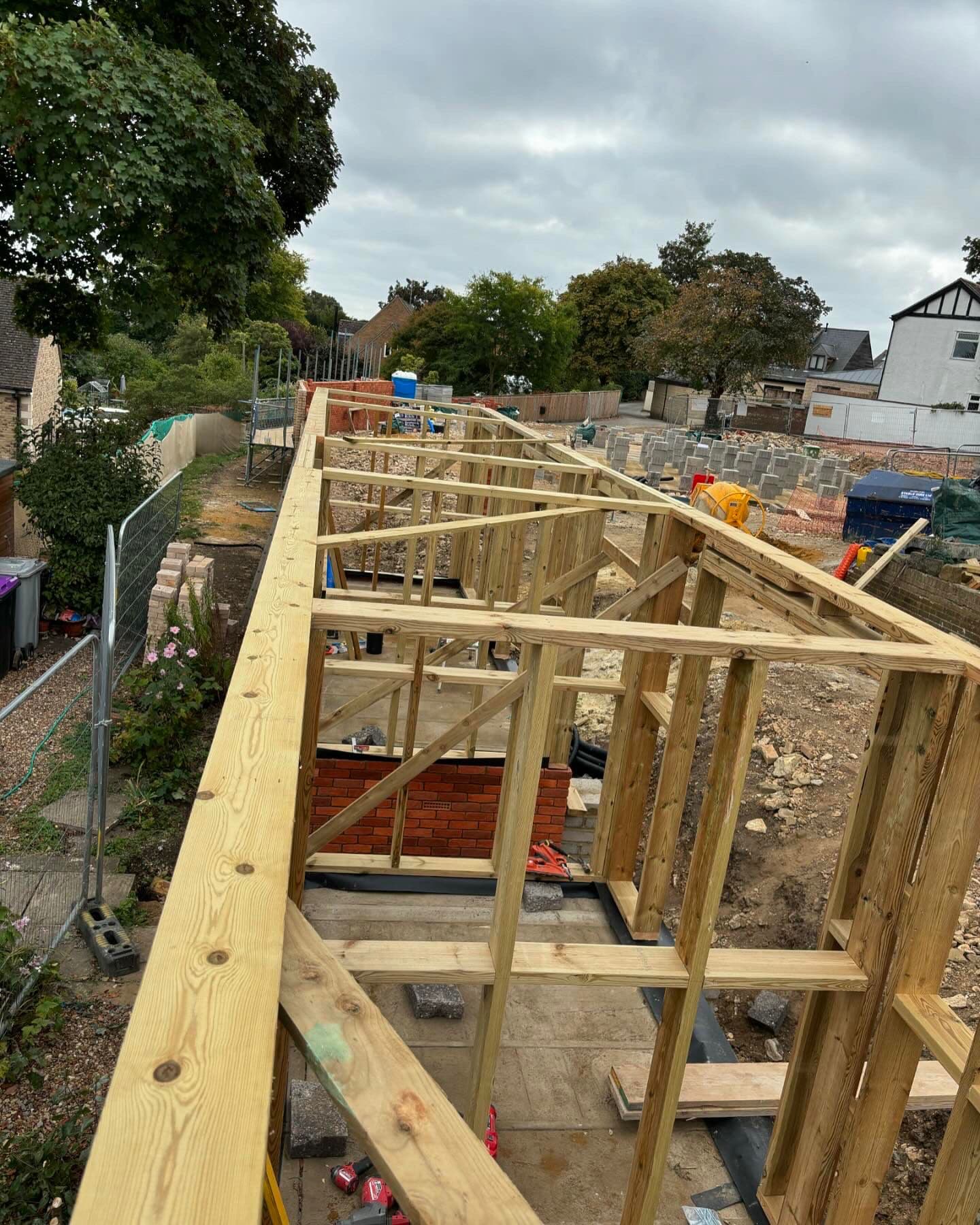 Image of garden room roof timbers