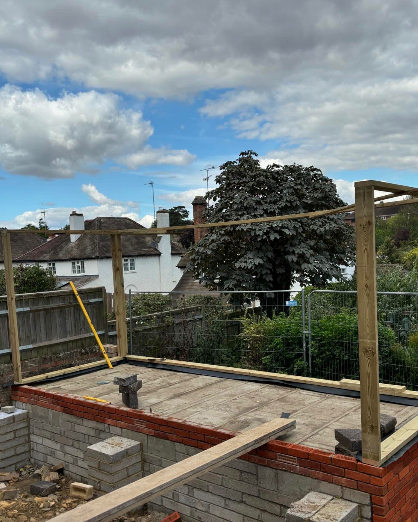 Image of garden room wall construction